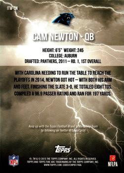 2015 Topps Fire - Into the Wild #ITW-CN Cam Newton Back