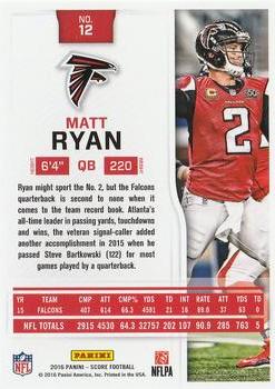 2016 Score #12 Matt Ryan Back