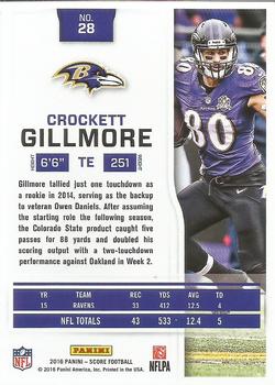 2016 Score #28 Crockett Gillmore Back