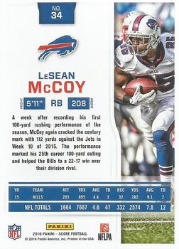 2016 Score #34 LeSean McCoy Back
