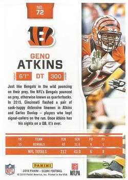 2016 Score #72 Geno Atkins Back