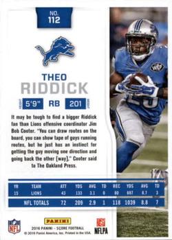 2016 Score #112 Theo Riddick Back