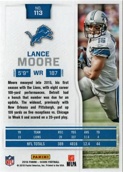 2016 Score #113 Lance Moore Back