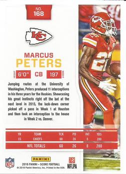 2016 Score #168 Marcus Peters Back