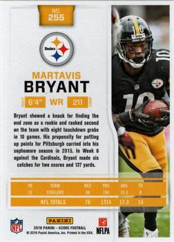 2016 Score #255 Martavis Bryant Back