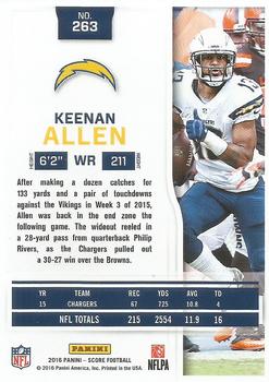 2016 Score #263 Keenan Allen Back