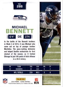 2016 Score #288 Michael Bennett Back
