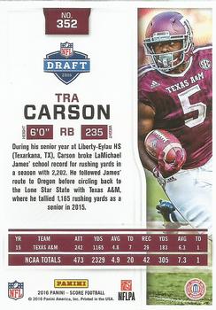 2016 Score #352 Tra Carson Back