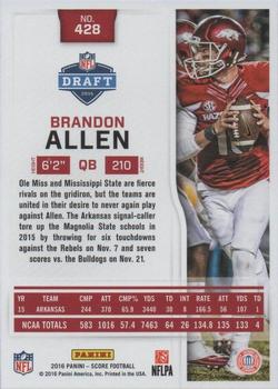 2016 Score #428 Brandon Allen Back