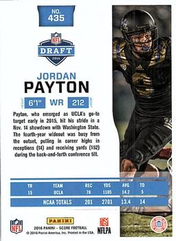 2016 Score #435 Jordan Payton Back