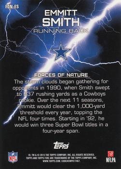 2015 Topps Fire - Forces of Nature #FON-ES Emmitt Smith Back