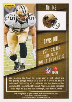 2015 Panini Contenders - Playoff Ticket #142A Davis Tull Back
