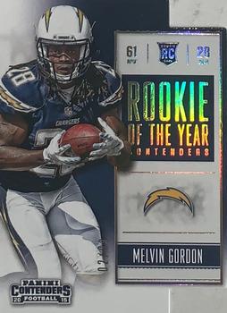 2015 Panini Contenders - Rookie of the Year Contenders Holo Gold #ROY8 Melvin Gordon Front