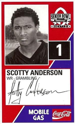 2001 Senior Bowl #NNO Scotty Anderson Front