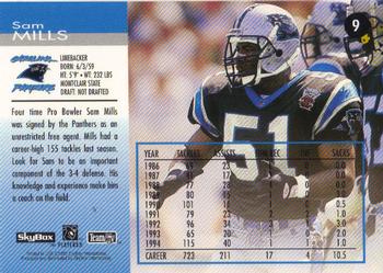 1995 SkyBox Carolina Panthers #9 Sam Mills Back