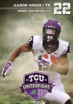 2015 TCU Horned Frogs Schedules #NNO Aaron Green Front