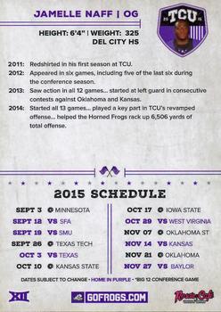 2015 TCU Horned Frogs Schedules #NNO Jamelle Naff Back