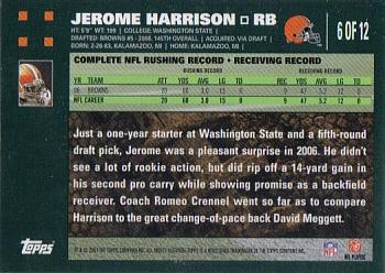2007 Topps Cleveland Browns #6 Jerome Harrison Back