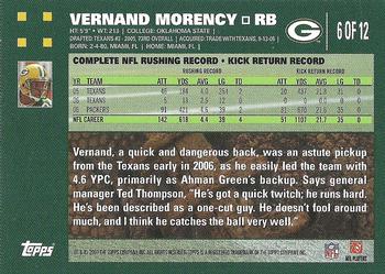 2007 Topps Green Bay Packers #6 Vernand Morency Back