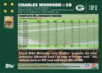 2007 Topps Green Bay Packers #7 Charles Woodson Back