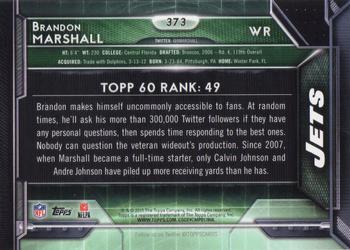 2015 Topps - 60th Anniversary #373 Brandon Marshall Back
