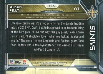 2015 Topps - Super Bowl 50 #485 Andrus Peat Back
