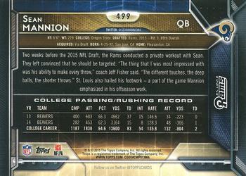 2015 Topps - Super Bowl 50 #499 Sean Mannion Back