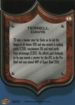 1998 Playoff Prestige Retail - Best of the NFL #1 Terrell Davis Back