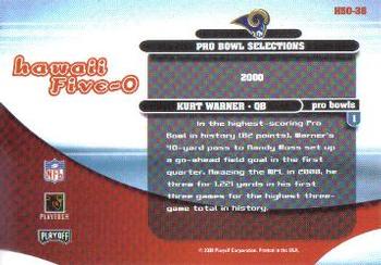 2000 Playoff Contenders - Hawaii 5-O #H50-38 Kurt Warner Back