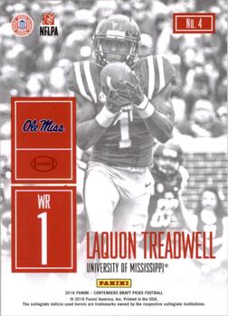 2016 Panini Contenders Draft Picks - Game Day Tickets #4 Laquon Treadwell Back