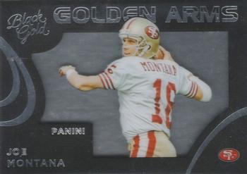 2015 Panini Black Gold - Golden Arms White Gold Foil #GA-6 Joe Montana Front