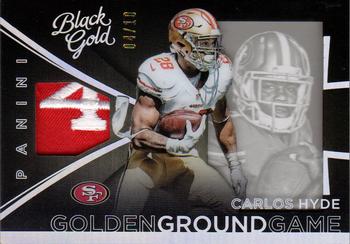 2015 Panini Black Gold - Golden Ground Game White Gold Prime #GGG-CH Carlos Hyde Front