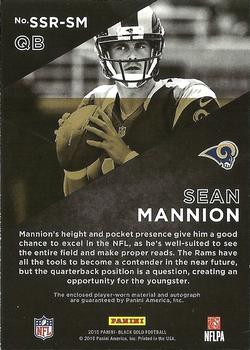 2015 Panini Black Gold - Sizeable Signatures Rookie Jersey #SSR-SM Sean Mannion Back