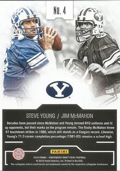 2016 Panini Contenders Draft Picks - Collegiate Connections #4 Steve Young / Jim McMahon Back
