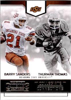 2016 Panini Contenders Draft Picks - Collegiate Connections #15 Barry Sanders / Thurman Thomas Front