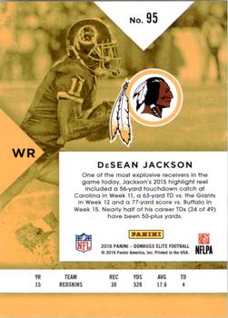 2016 Donruss Elite #95 DeSean Jackson Back