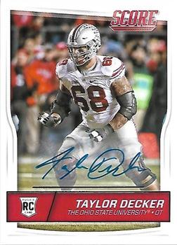 2016 Score - Rookie Signatures #388 Taylor Decker Front