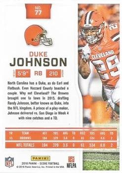 2016 Score - Showcase #77 Duke Johnson Back