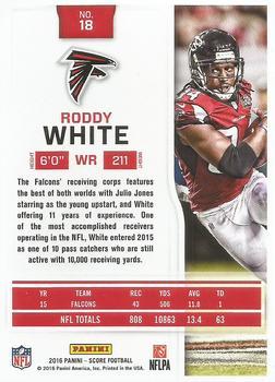 2016 Score - Red Zone #18 Roddy White Back