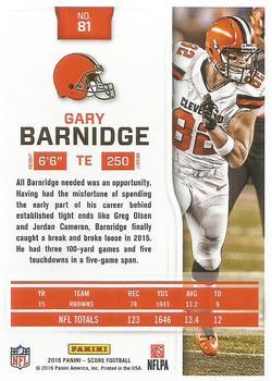 2016 Score - Jumbo End Zone #81 Gary Barnidge Back