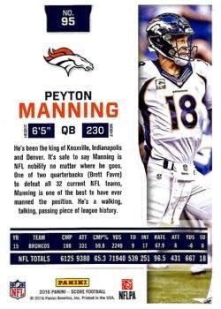2016 Score - Jumbo End Zone #95 Peyton Manning Back