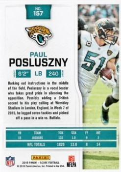 2016 Score - Jumbo End Zone #157 Paul Posluszny Back