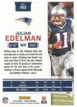 2016 Score - Jumbo End Zone #193 Julian Edelman Back