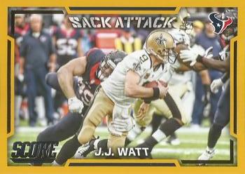 2016 Score - Sack Attack Gold #3 J.J. Watt Front
