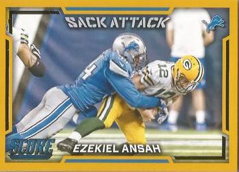 2016 Score - Sack Attack Gold #7 Ezekiel Ansah Front