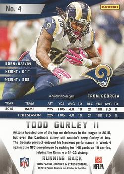 2016 Score - Pepsi Rookie of the Week/Year #4 Todd Gurley Back
