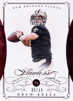2015 Panini Flawless - Ruby #117 Drew Brees Front