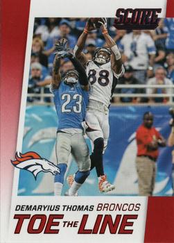2016 Score - Toe the Line Red #6 Demaryius Thomas Front