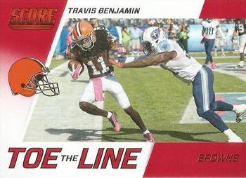 2016 Score - Toe the Line Red #13 Travis Benjamin Front