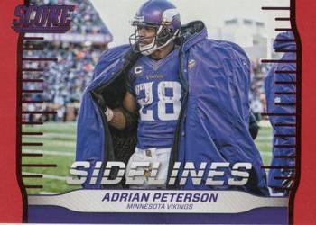 2016 Score - Sidelines Red #3 Adrian Peterson Front